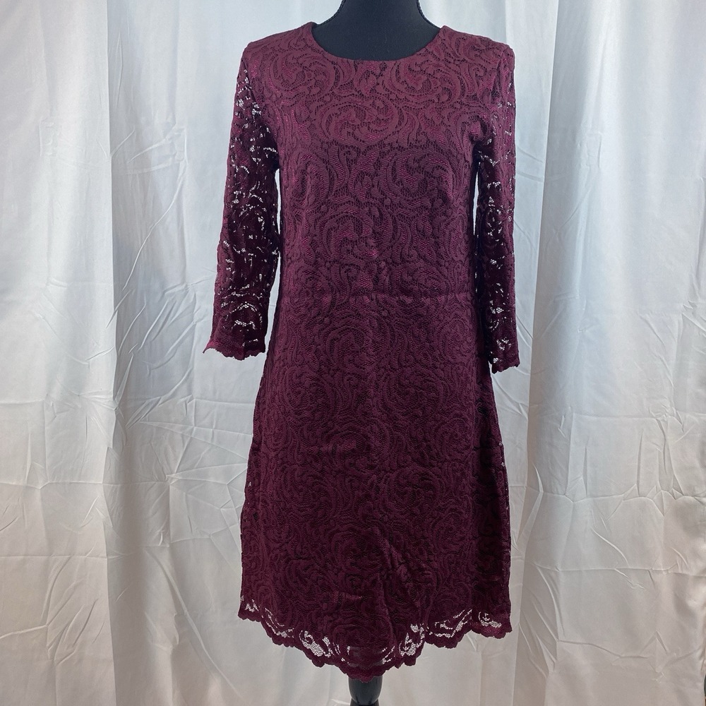 Garnet Hill Women's Lace Overlay Sheath‎ Dress Women's Size 6